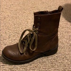 Bull boxer brown combat boots